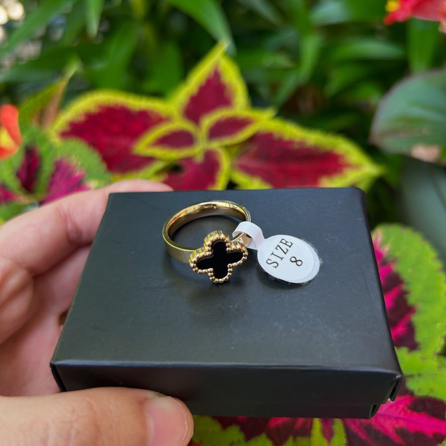 Black Lv ring size 8