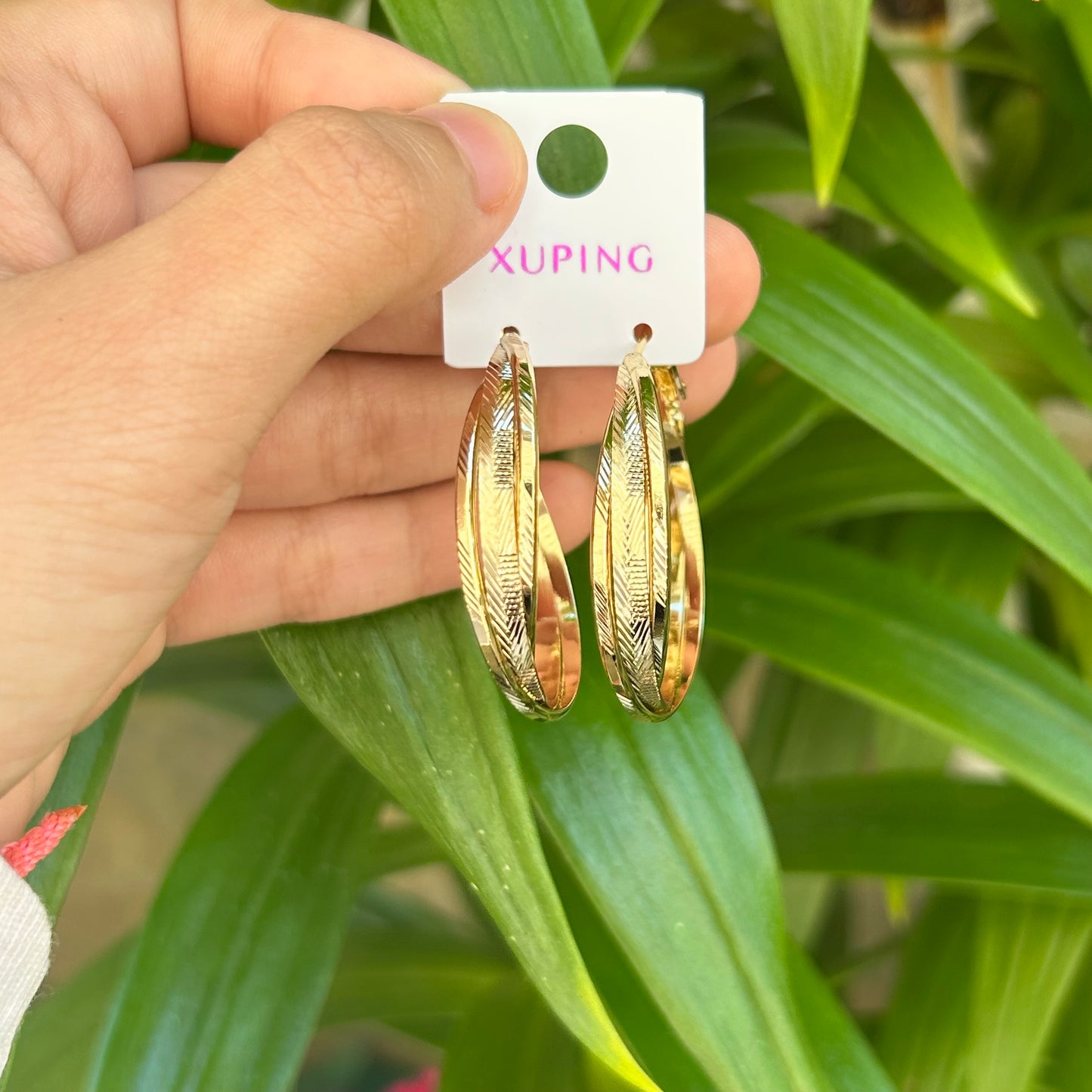 twisted hoop earrings
