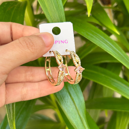 Fresita hoop earrings