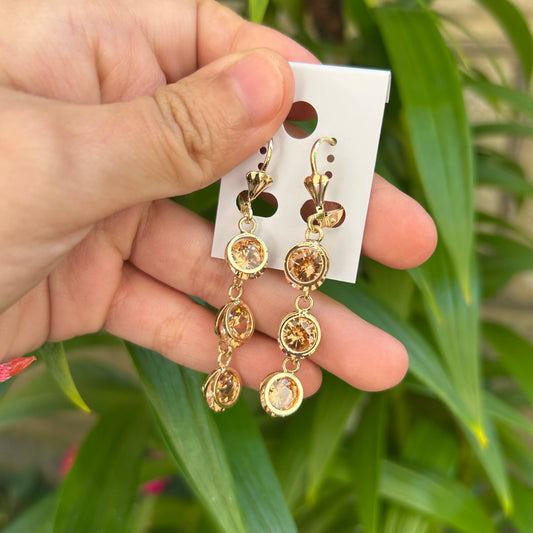 champagne earrings