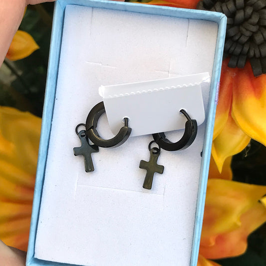 black small earrings