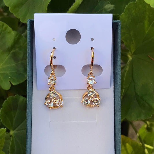 white flower earrings