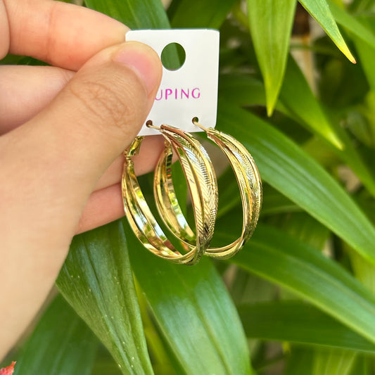 twisted hoop earrings