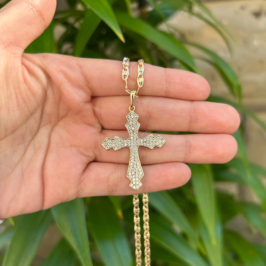 bling cross necklace