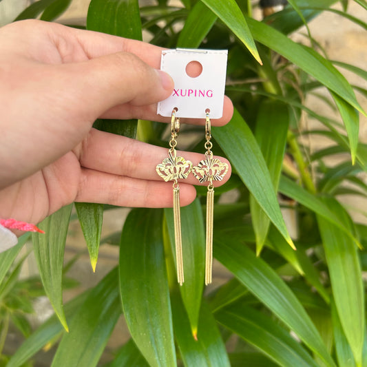 crown long earrings